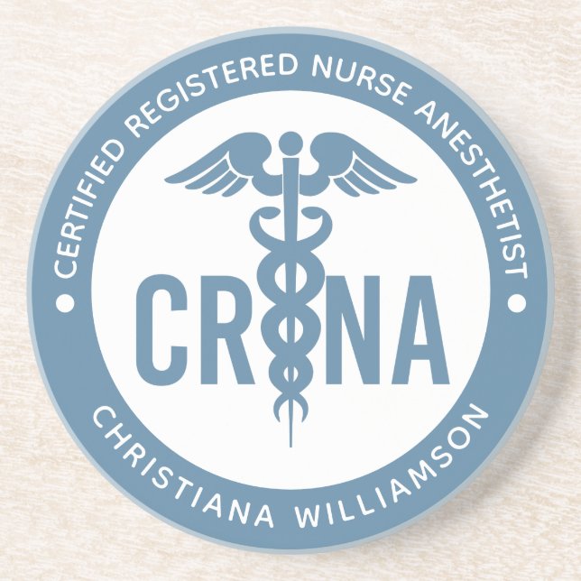 Custom CRNA Certified Registered Nurse Anaesthetis Coaster (Front)