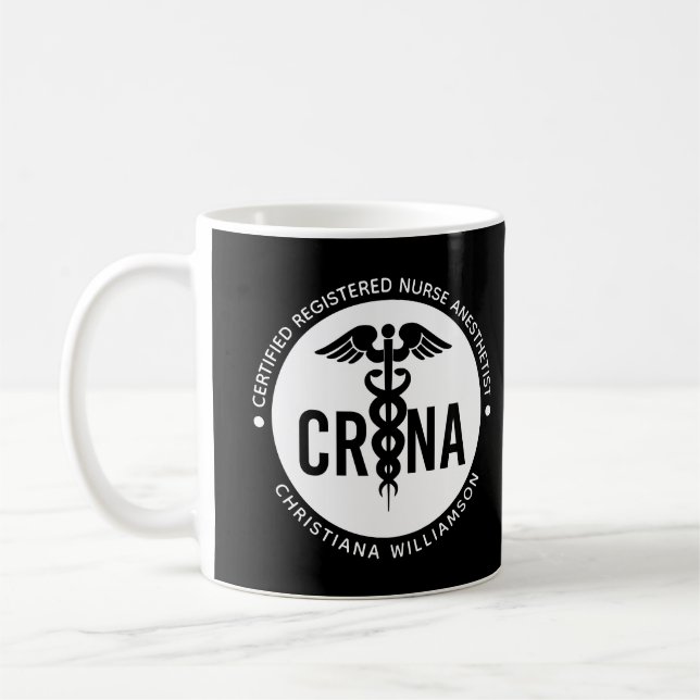 Custom CRNA Certified Registered Nurse Anaesthetis Coffee Mug (Left)