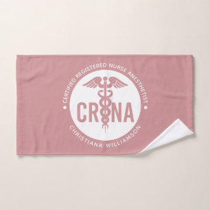 Custom CRNA Certified Registered Nurse Anaesthetis Hand Towel