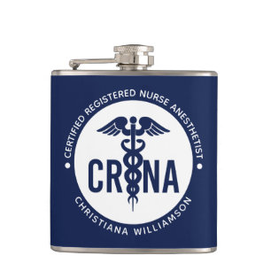 Custom CRNA Certified Registered Nurse Anaesthetis Hip Flask