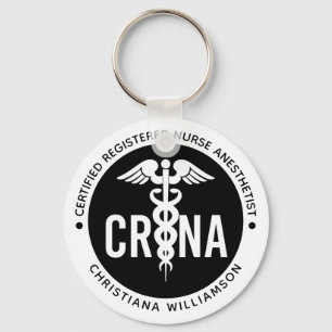 Custom CRNA Certified Registered Nurse Anaesthetis Key Ring