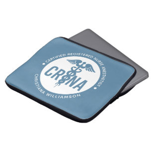 Custom CRNA Certified Registered Nurse Anaesthetis Laptop Sleeve