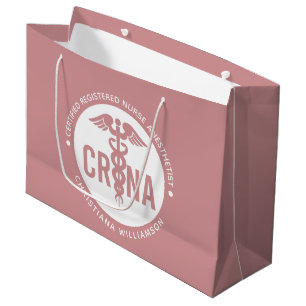 Custom CRNA Certified Registered Nurse Anaesthetis Large Gift Bag