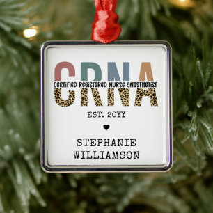 Custom CRNA Certified Registered Nurse Anaesthetis Metal Ornament