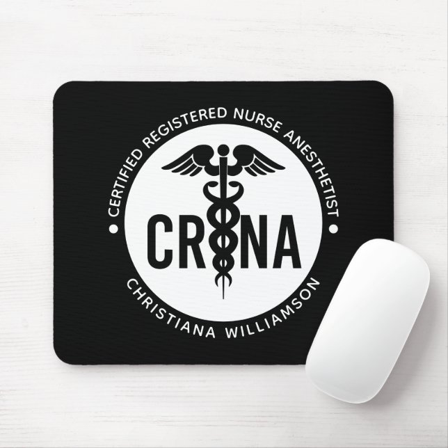 Custom CRNA Certified Registered Nurse Anaesthetis Mouse Pad (With Mouse)