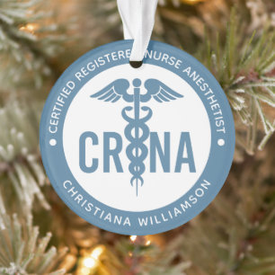 Custom CRNA Certified Registered Nurse Anaesthetis Ornament