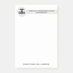 Custom CRNA Certified Registered Nurse Anaesthetis Post-it Notes