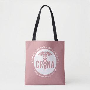Custom CRNA Certified Registered Nurse Anaesthetis Tote Bag