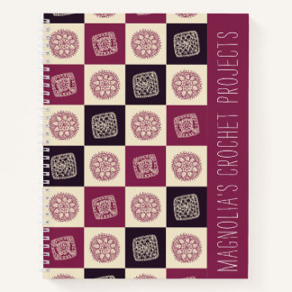 Custom Crochet Granny Square Pattern Notebook