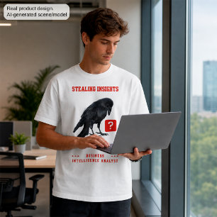 Custom Crow Business Intelligence Analyst T-Shirt