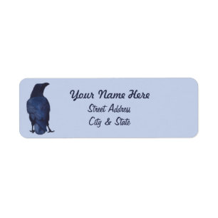 Custom Crow Return Address Label