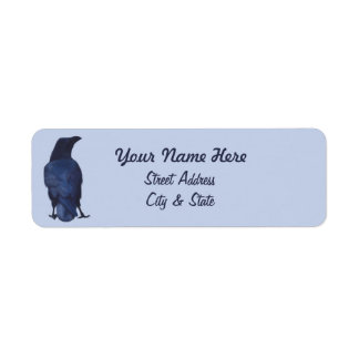 Custom Crow Return Address Label