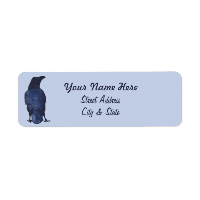 Custom Crow Return Address Label (Front)