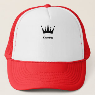 Custom Crown Image Queen Text Name with Red Colour Trucker Hat