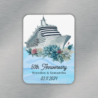 Custom Cruise 50th Wedding Anniversary Keepsake Magnet