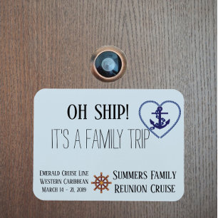 Custom Cruise Door Family Personalised Ship Magnet