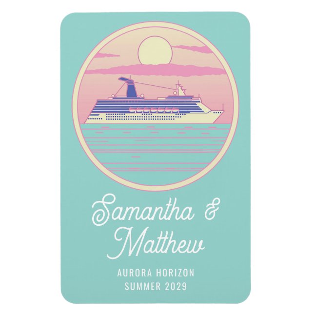 Custom Cruise Door Sign Modern Retro Names Magnet (Vertical)