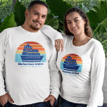 Custom Cruise Ship Sunset Family Trip Long Sleeve T-Shirt<br><div class="desc">Cool custom cruise ship long sleeve t-shirts for your family reunion or spring break trip to Bermuda,  The Bahamas,  or The Caribbean. Customise these cute sunset tees with your family name and destination or year.</div>