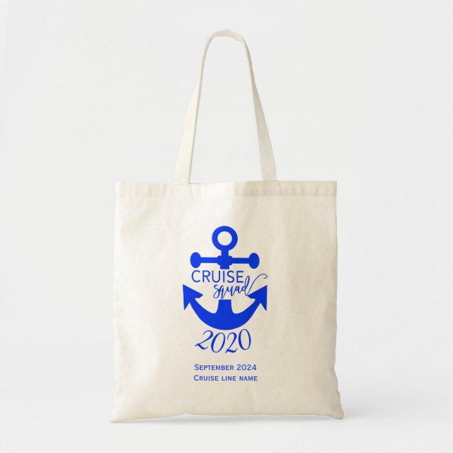 Custom Cruise Squad Group Family Trip Tote Bag (Front)