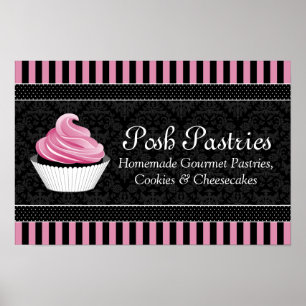 CUSTOM Cupcake Bakery Business Poster