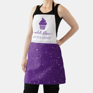 Custom Cupcake Purple Bakery Apron