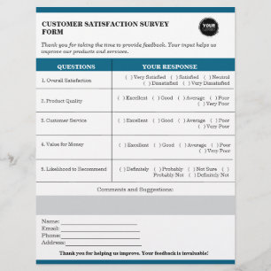 Custom Customer Satisfaction Survey Form Flyer