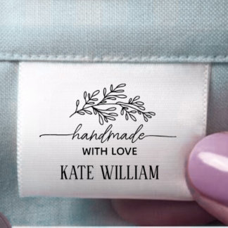 Custom cut and sew Handmade with love Ribbon Grosgrain Ribbon