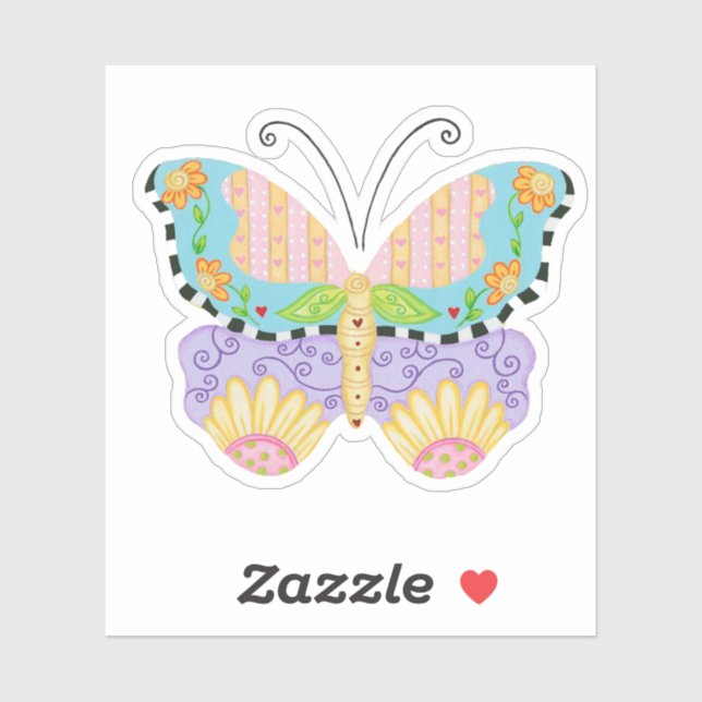 Custom Cut Butterfly Sticker #1 (Sheet)
