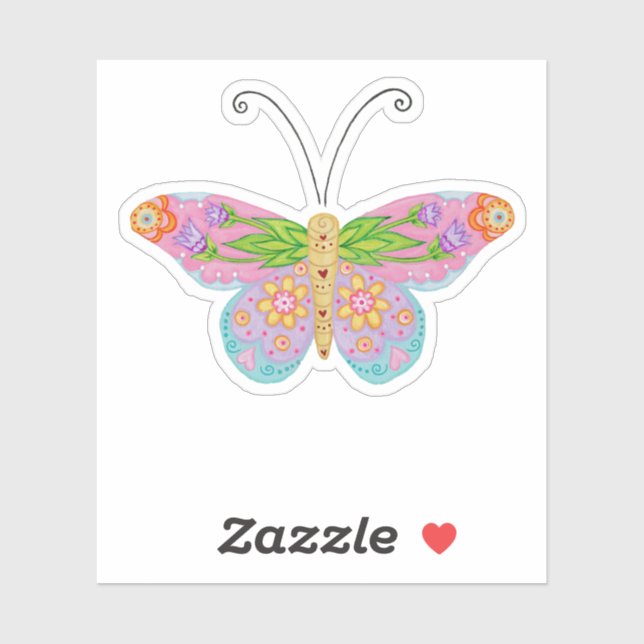 Custom Cut Butterfly Sticker #6 (Sheet)