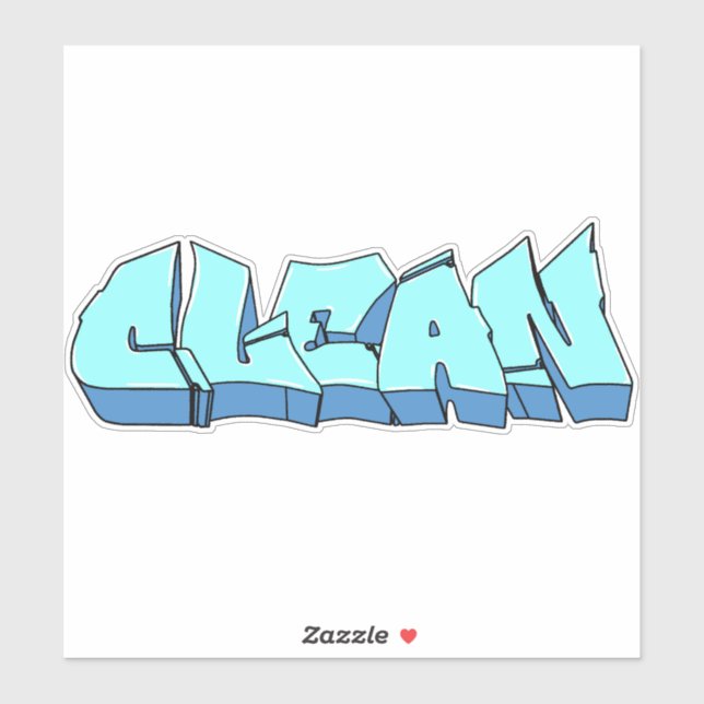 Custom-Cut "Clean" Graffiti Vinyl Sticker (Sheet)