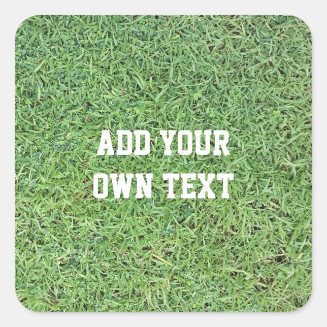 Custom Cut Grass Lawn Square Sticker (Front)