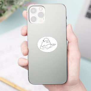 Custom Cut Oval Scotty Allen Official Logo Sticker