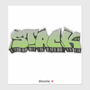 Custom-Cut "Stack" Graffiti Vinyl Sticker