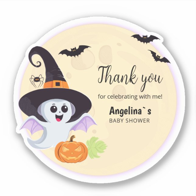 Custom-Cut Vinyl Baby Shower Sticker  (Front)