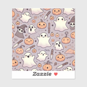 Custom-Cut Vinyl Halloween Sticker 4" x 4"