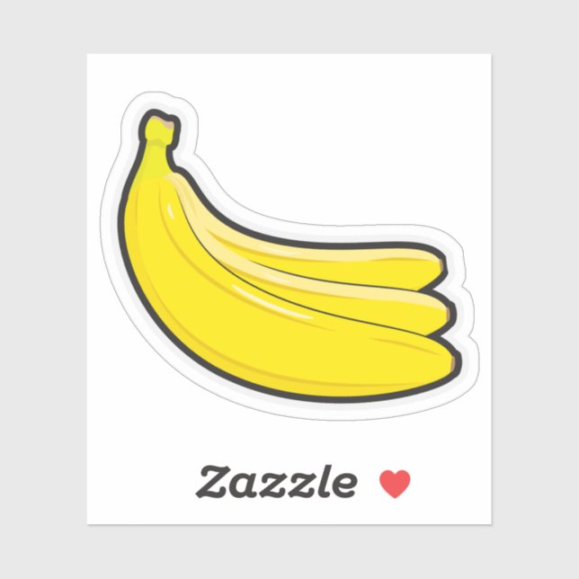 Custom-Cut Vinyl Sticker of Bananas (Sheet)