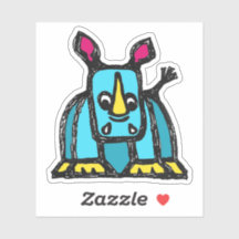 Custom-Cut Vinyl Sticker - Radley Rhino