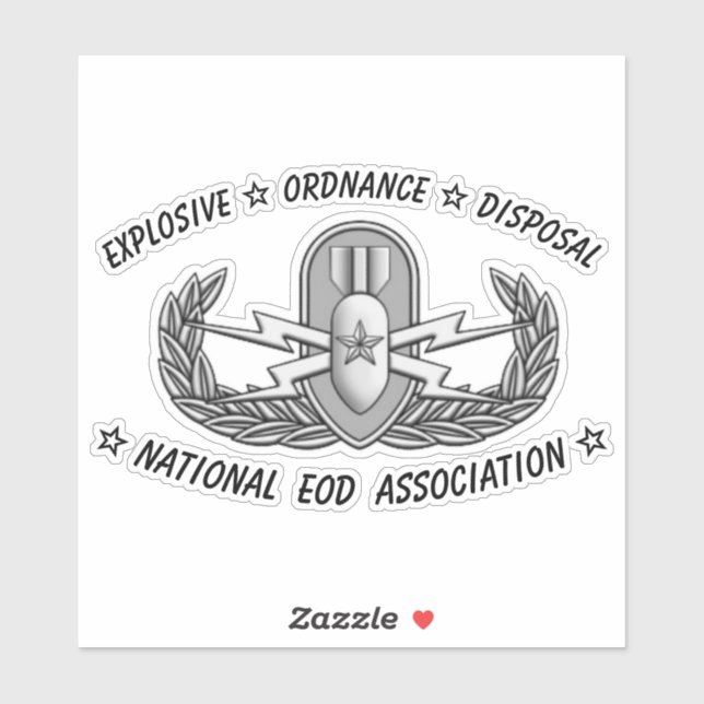 Custom-Cut Vinyl Sticker Senior EOD Badge (Sheet)
