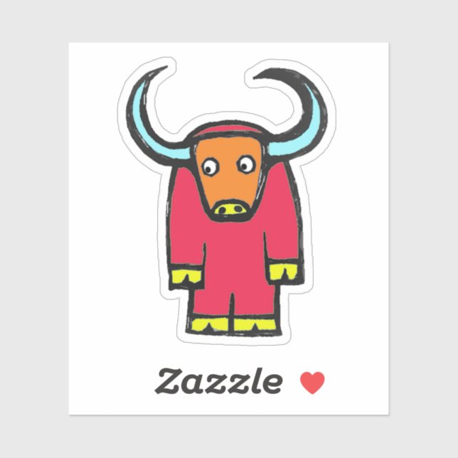 Custom-Cut Vinyl Sticker - Yogi Yak (Sheet)