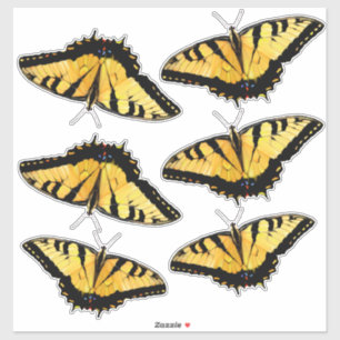 Custom Cut Vinyl Stickers - 6 Tiger Swallowtails