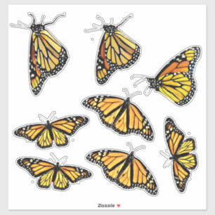 Custom Cut Vinyl Stickers - Monarch Butterflies