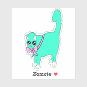 Custom-Cut Vinyl StickLolita.. A Turquoise Phanter