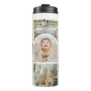 Custom Cute 9 Photos Collage Arch  Thermal Tumbler