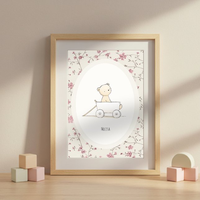 Custom Cute Baby Bear Art – Name Nursery Print (Creator Uploaded)