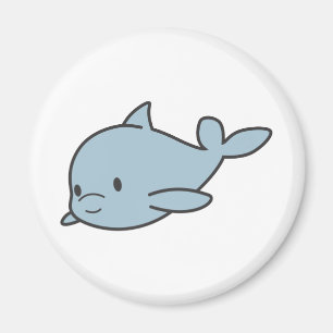 Custom Cute Baby Dolphin Cartoon Magnet