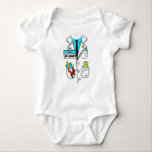 Custom Cute Baby Zoologist Badge Science Lab Coat Baby Bodysuit<br><div class="desc">Dress your little one in adorable scientific style with our Custom Future Baby Scientist Name Tag Lab Coat bodysuit. This unique baby bodysuit features a mini lab coat design complete with a customisable name tag, making your baby the star scientist in the making. Customise with baby's name or with field...</div>