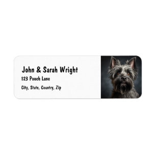 Custom Cute Cairn Terrier Dog Address Label Return Address Label