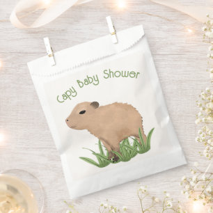 Custom Cute Capybara Pun Capy Baby Shower  Favour Bag