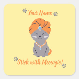 Custom Cute Cat Sticker - Stick with Meowgic