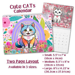 Custom Cute Cosy Cartoon Cats  Calendar